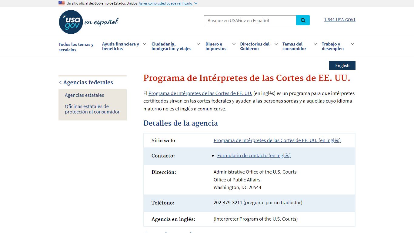 Programa de Intérpretes de las Cortes de EE. UU. | USAGov